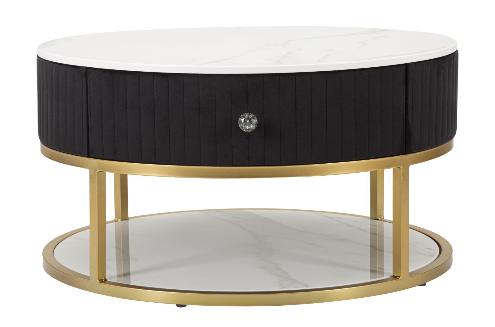 TAVOLO DA CAFFE' MONTPELLIER NERO CM Ø 75X36