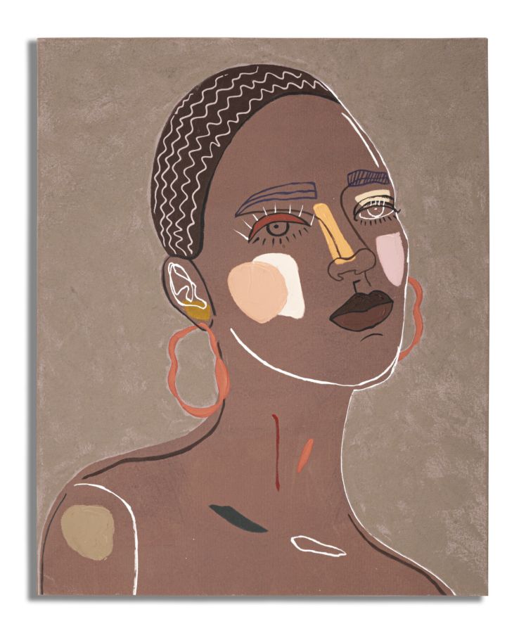 DIPINTO SU TELA TRIBAL -A- CM 80X2,8X100
