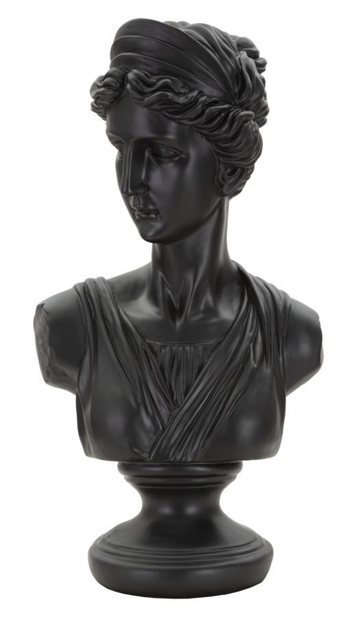 SCULTURA ROMAN WOMAN BLACK CM 22X16X41