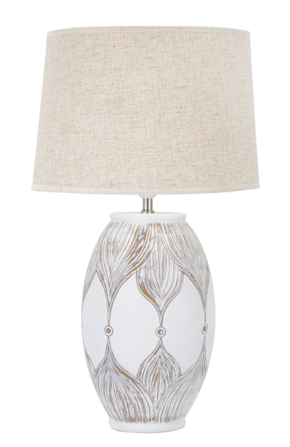 LAMPADA DA TAVOLO RESINA OVALE ATENE CM Ø 38X67                                 