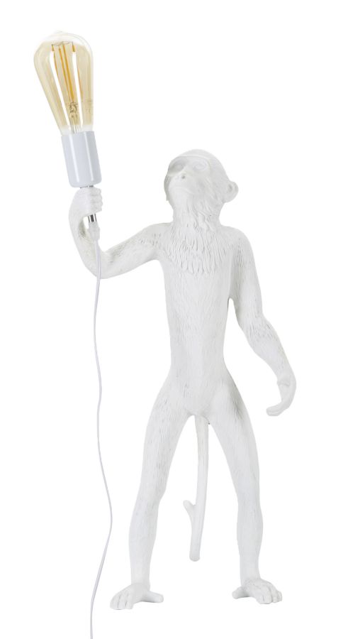 LAMPADA DA TAVOLO MONKEY BIANCO CM 26X34X55