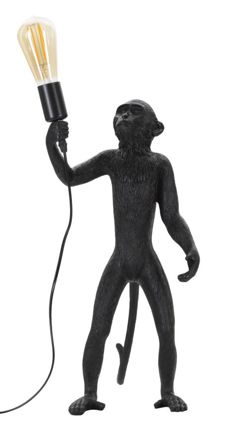 LAMPADA DA TAVOLO MONKEY NERO CM 26X34X55