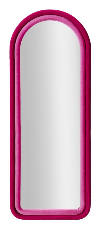 SPECCHIO DA MURO CLOE VELLUTO FUCSIA CM 60X4X160 (MISURA SPECCHIO CM 45X145)