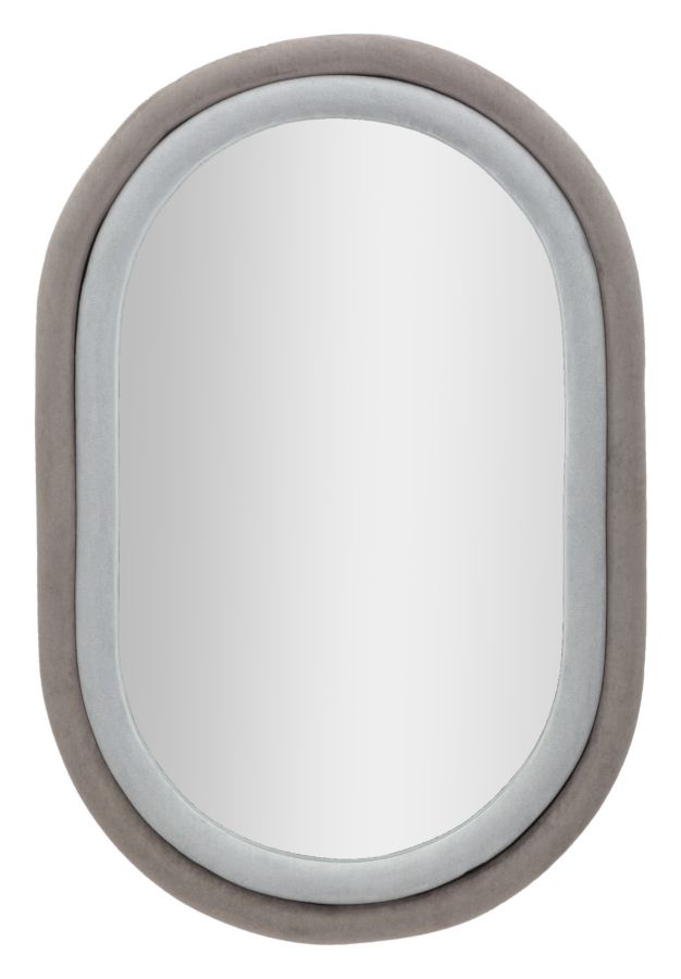 SPECCHIO DA MURO ANTONY VELLUTO GRIGIO/MIX CM 60X4X90 (MISURA SPEC. CM44,5X74,5)