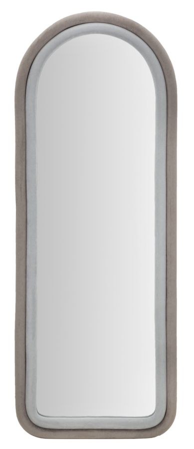 SPECCHIO DA MURO CLOE VELLUTO GRIGIO CM 60X4X160 (MISURA SPECCHIO CM 45X145)