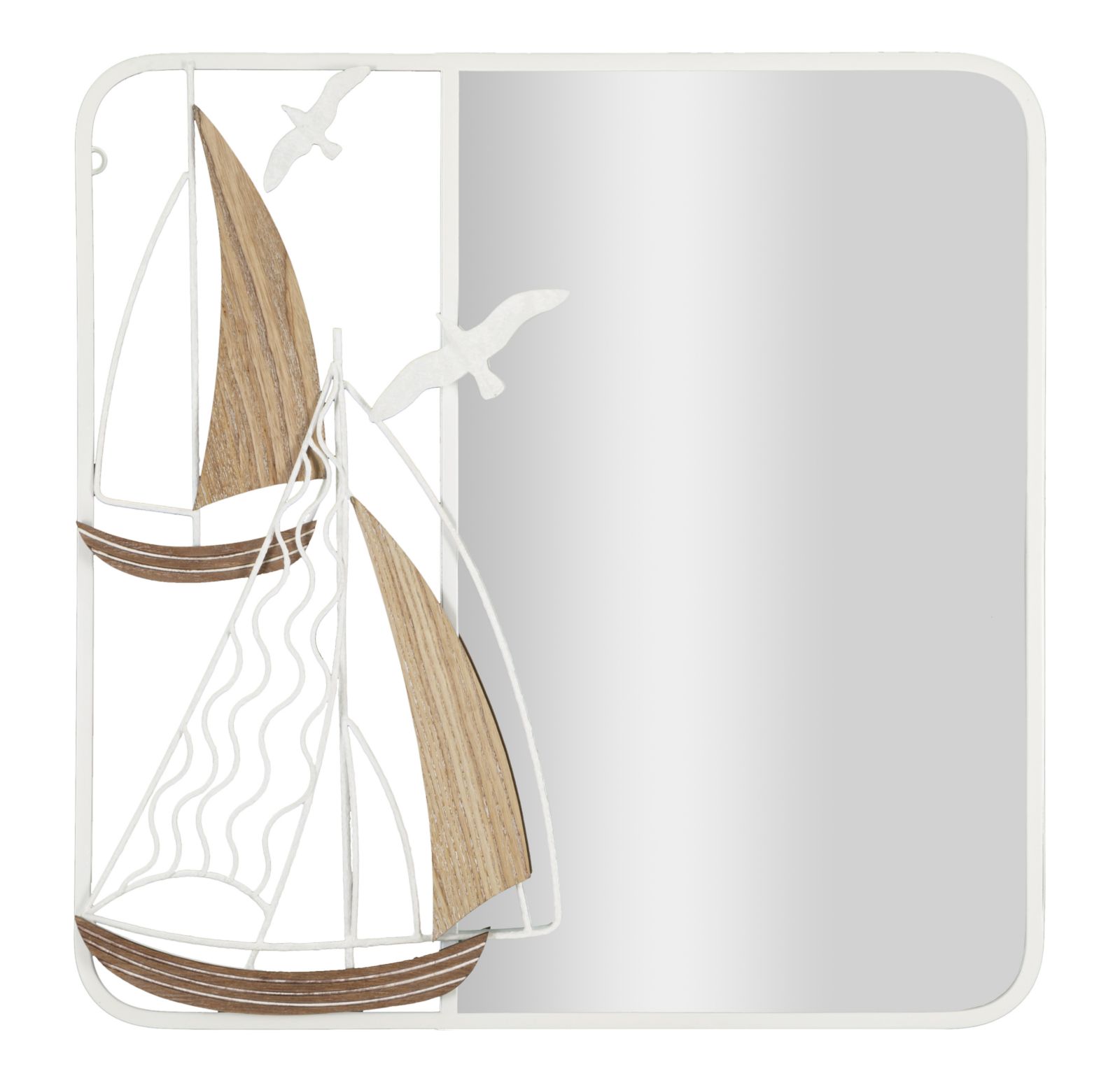 SPECCHIO DA MURO ADRIATIC CM 60X4,4X60 (MISURA SPECCHIO CM 35,5X58)