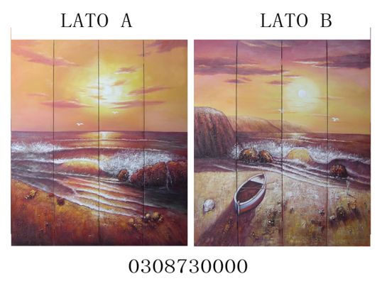 SEPARE' DIPINTO SU TELA DAWN 4 ANTE (2 LATI DIPINTI) CM 150X180****