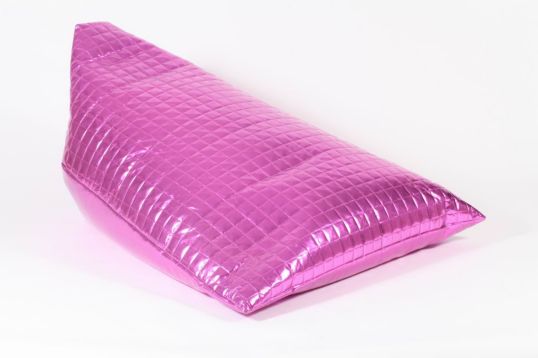 PUFF PYRAMID ECOPELLE VIOLA CM 135X118X82*******