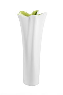 VASO CERAMICA WHITE&GREEN CM Ø 20,5X54,5