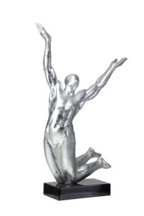 SCULTURA FLY ARGENTO CM 26,5X50X80