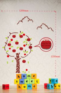 STICKER DA MURO APPLES CON POST-IT CM 120X125 MIN 2