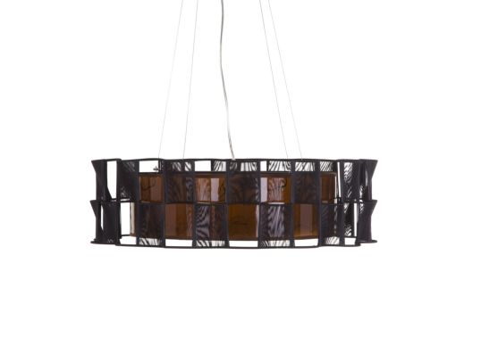 PARALUME DA SOFFITTO ROT. ONDA MAXEL MARRONE CM Ø 66X22****