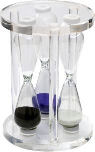 CLESSIDRA TRIPLA Ø CM 8X11,3 (3 MINUTI-5 MINUTI-7 MINUTI) MIN 2
