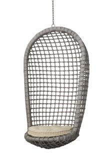 POLTRONA FLY RATTAN ARGENTO CM Ø 75X125