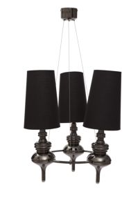 PARALUME DA SOFFITTO 3 LUCI FASHION NERO CM 70X100*****