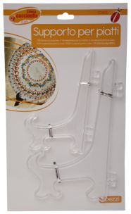 SUPPORTO PIATTI TRASPARENTE 2PZ MIN 24