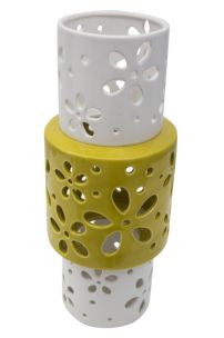 VASO PORCELLANA YELLOW RING Ø CM 14X34 MIN 2