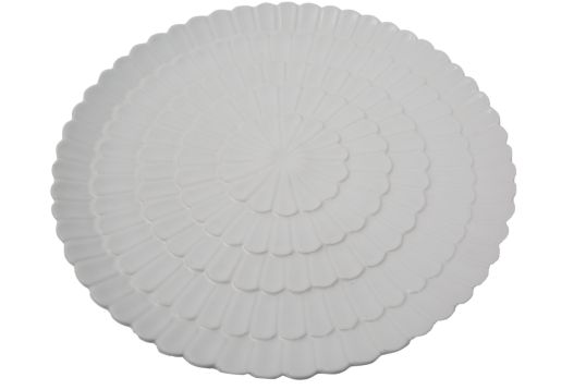 PIATTO PORCELLANA FLOWER BIANCO Ø CM 33X2,5 MIN 2