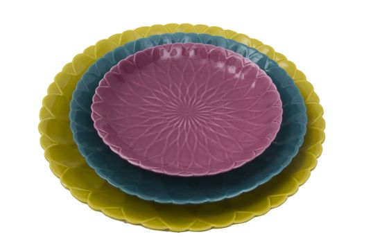 PIATTO PORCELLANA PETAL TRIS Ø CM 32,5X4 - 26,5X3,5 - 21,5X3,5