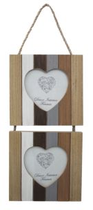 CORNICE DA APPENDERE LIGNES 2 CUORI CM 15X43 (MISURA INTERNA 10X10) MIN 4