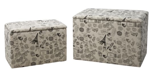 CESTONE PARIS SQUARE COPPIA CM 59X39X41- 48X28X33