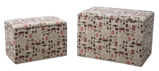 CESTONE HOME SQUARE COPPIA CM 59X39X41- 48X28X33