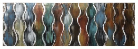DIPINTO SU METALLO WAVES CM 150X3X50