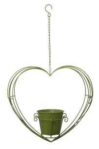 VASETTO METALLO CUORE DA APPENDERE CM 33,5X21X60,5 MIN 2
