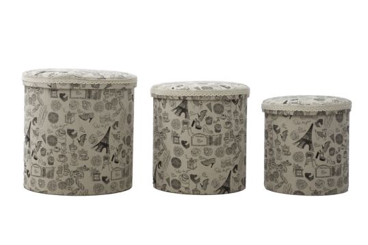 CESTONE PARIS ROUND TRIS CM 44X44 - 38X38 - 34X34