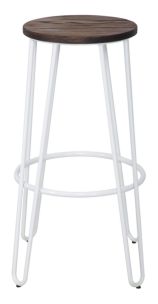 SGABELLO DETROIT SIMPLE SET 2 PZ BIANCO CM Ø 39X76