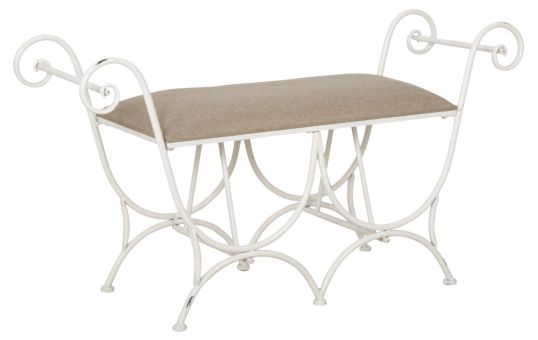 PANCA VIENNA IN FERRO CM 119X37,5X62,5 ( FERRO BATTUTO, LAVORATO A MANO)