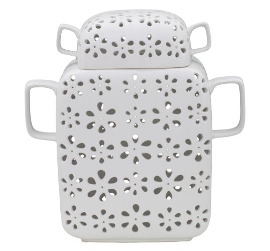 VASO PORCELLANA FLOWERY CM 31,5X13X34