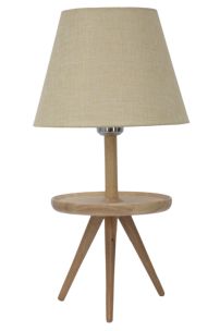 LAMPADA DA TAVOLO C/SVUOTATASCHE -A- IN LEGNO Ø CM 25X48