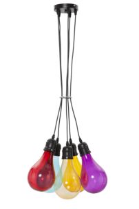 LAMPADARIO OKLAHOMA 5 LUCI CM Ø 40X135 (VETRO Ø 3,5)