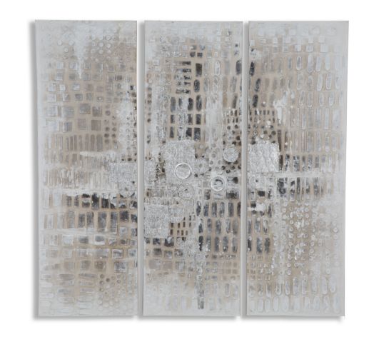 DIPINTO SU TELA SNAKE SKIN CM 30X3X90 SET 3PZ
