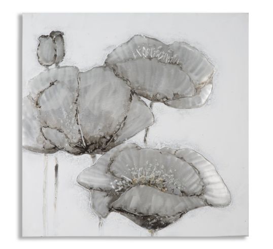 DIPINTO SU TELA OPEN POPPIES CM 80X3X80