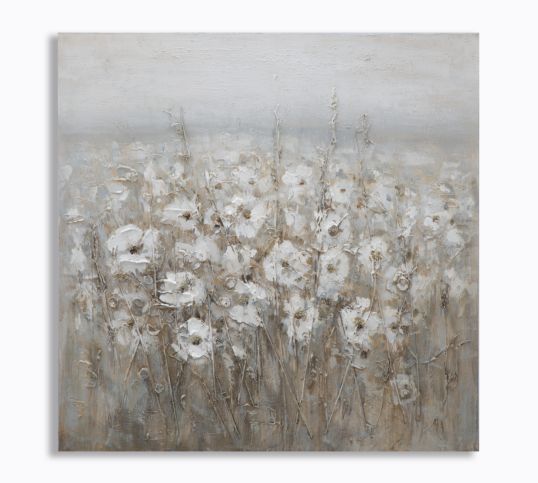 DIPINTO SU TELA FLOWERY CM 80X3X80