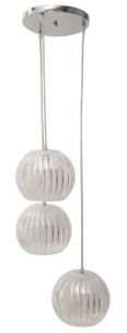 PARALUME DA SOFFITTO CASKET 3 LUCI BIANCO Ø CM 20 (SFERA)