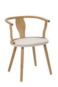 SEDIA BAMBOO C/IMBOTTITURA LINO JAPAN CM 54,5X56,5X74(ALTEZZA SEDUTA CM 47)