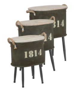 CONTENITORI BROOKLYN TRIS CM 52X36X68 - CM 45X31X58 - CM 38,5X27,5X48