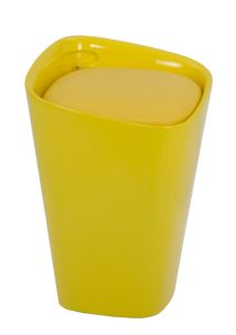 PUFF/CONTENITORE SPACE GIALLO CM 35X35X50,5