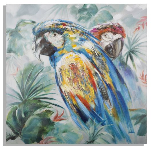 DIPINTO SU TELA PARROT POP CM 100X3X100