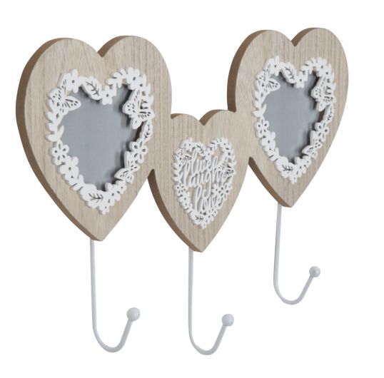APPENDI ABITI C/CORNICI LIVE LAUGH LOVE CM 37,5X4,5X26,5 (MIS INT CM 9X9) MIN 3