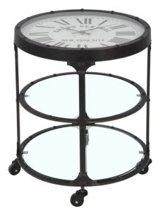 TAVOLO C/OROLOGIO NEW YORK Ø CM 52,4X64,5
