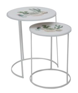 TAVOLINETTI CACTUS SET 2 PZ CM Ø 39,5X49-31X42,5