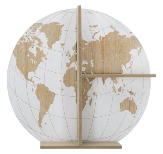 BACHECA WHITE WORLD ROUND CM 39X10X37