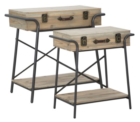 CONSOLE CITY C/CONTENITORE COPPIA CM 85,5X49X84,5-64X37X71,5
