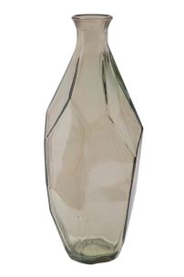VASO STONE VETRO RICICLATO FUMO CM Ø 12X31 MIN 2 (MADE IN SPAIN)