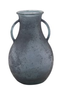 ANFORA VETRO RICICLATO BLU CM Ø 20X32 (MADE IN SPAIN)
