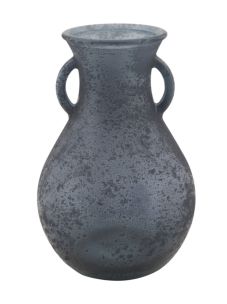 ANFORA VETRO RICICLATO BLU CM Ø 15X24 MIN 2 (MADE IN SPAIN)